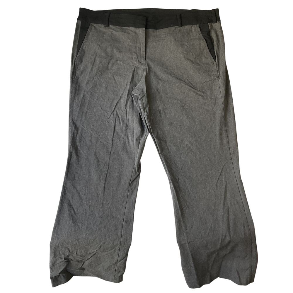 Lane Bryant Women Pants 20 REGULAR Gray Nylon Rayon Dress Pants 30" Inseam & 40”